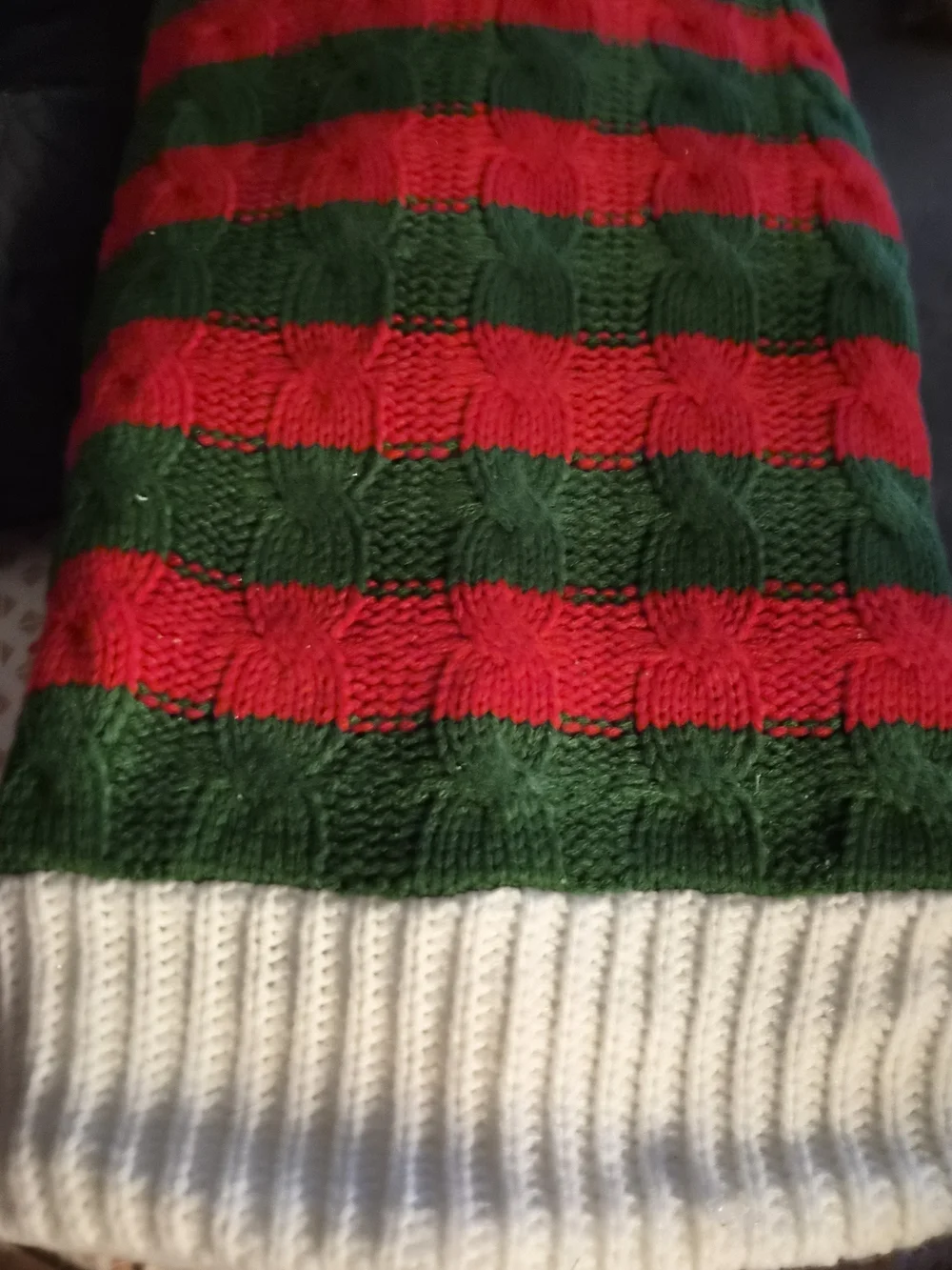 Ashland Cable-Knit Christmas Tree Skirt 48